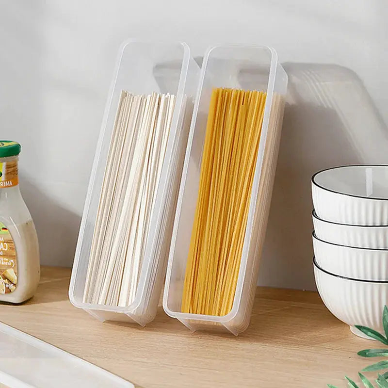Airtight Spaghetti Canister Pasta Storage Container With Lid For Cereal Grains Pantry Organization