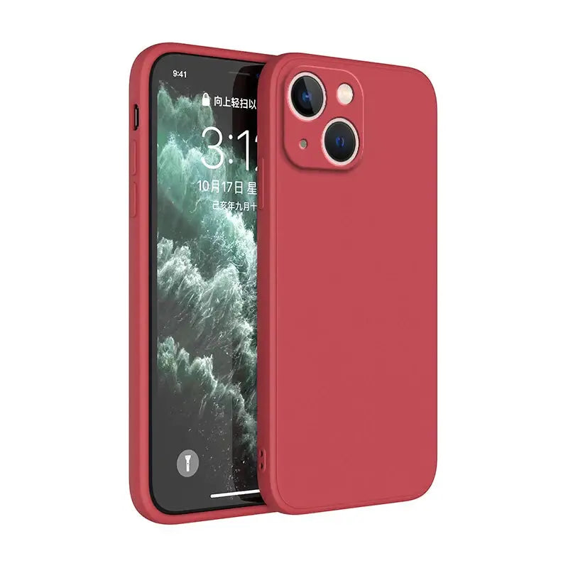 Square Liquid Silicone Phone Case With Luxury Camera Protection For iPhone 11 12 13 14 Plus Pro Max Mini