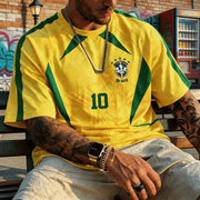 Brazil Football Jerseys For Men 2026 World Cup Mesh Breathable Tees