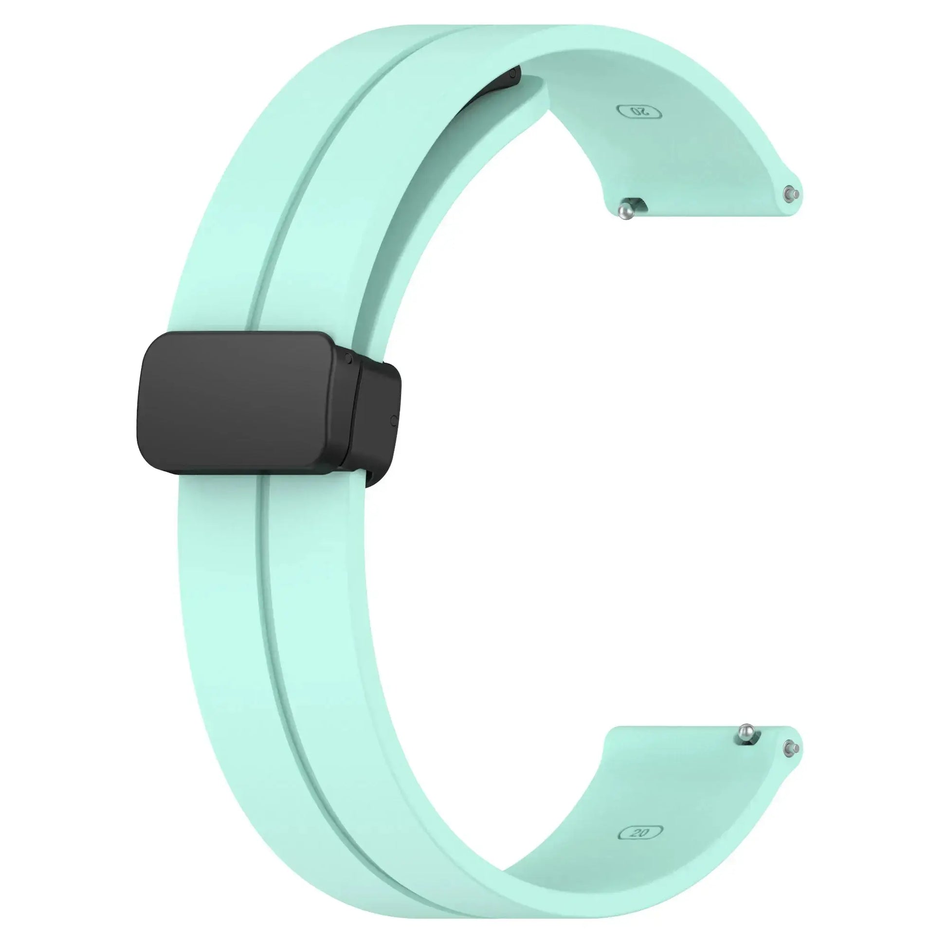 Simples Market mint green silicone watch strap with magnetic buckle for Samsung Galaxy Watch and Huawei GT