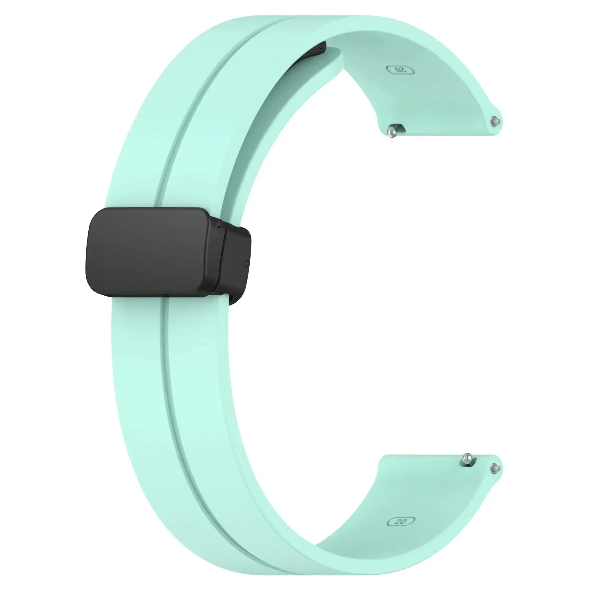 Simples Market mint green silicone watch strap with magnetic buckle for Samsung Galaxy Watch and Huawei GT