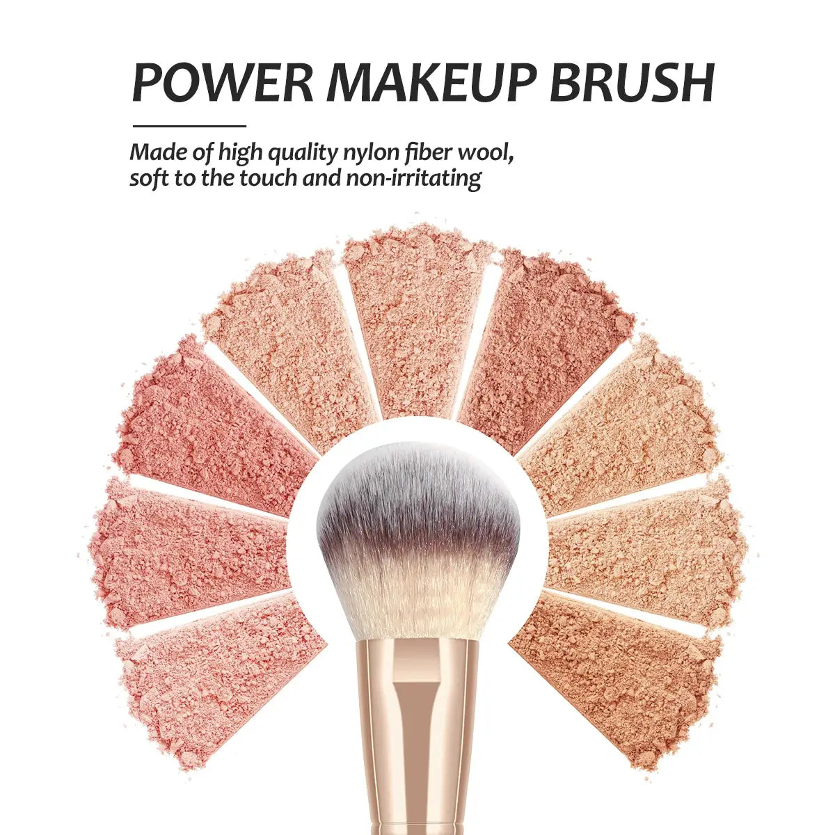 Maange 7 Piece Makeup Brush Set for Foundation Powder Concealer Blush with Soft Synthetic Bristles