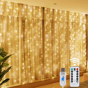 Led Fairy String Curtain Lights With 8 Modes Remote USB Festoon For Christmas Decor For Home And Holiday New Year Lamp