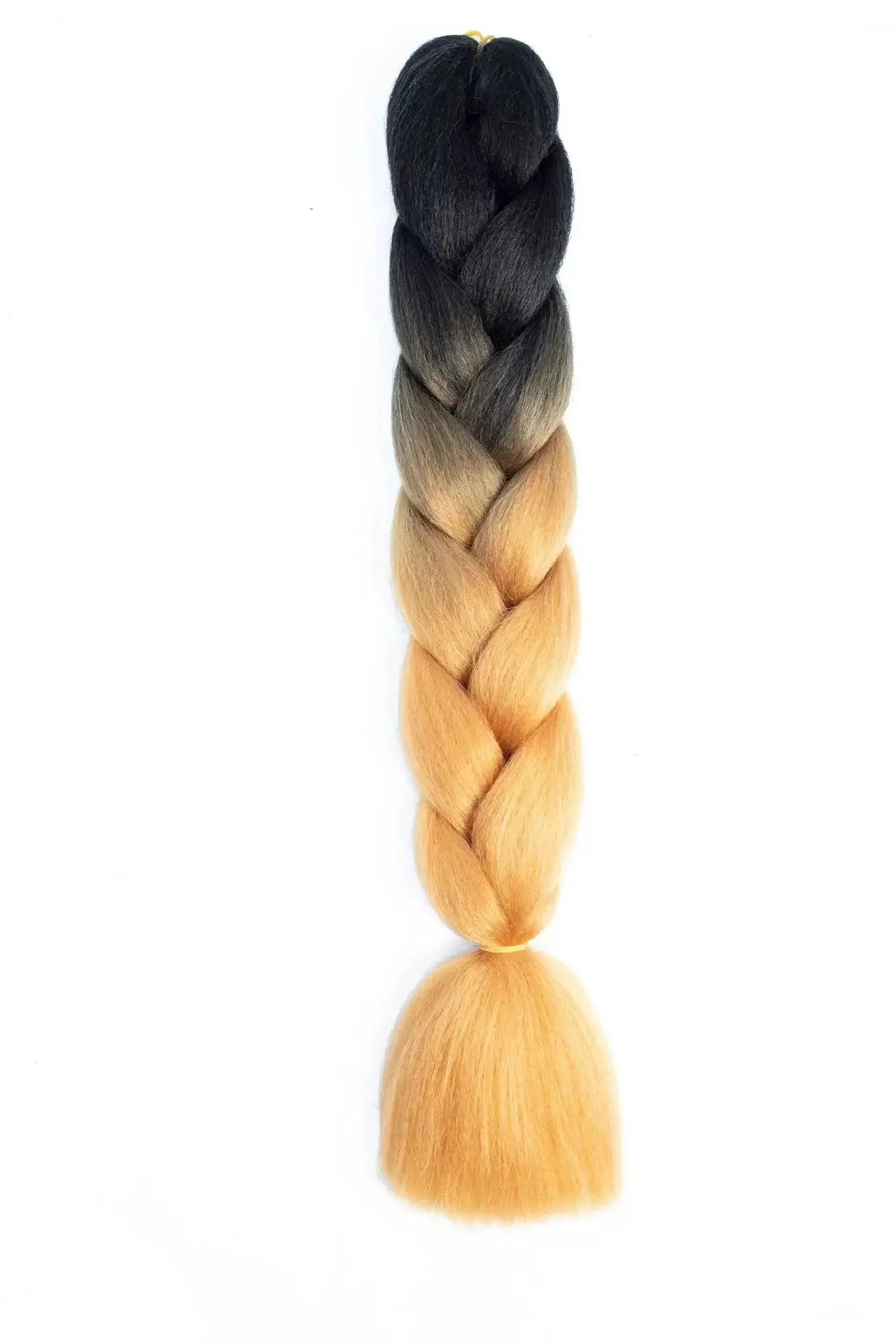 Simples Market 24in DIY jumbo braiding hair, Afro ombre black to orange, synthetic extensions