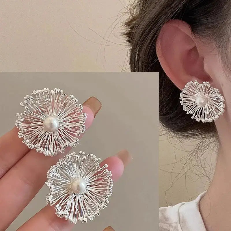 925 Sterling Silver Star Hoop Earrings For Women And Girls Trendy Original Hip Hop Style Jewelry Gift