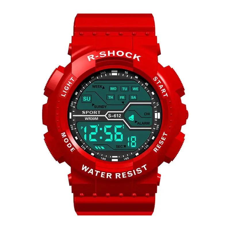 Summit Gear Outdoor Sport Mens Watch Multifunction Large Screen LED Display Waterproof Military Digital Wristwatch