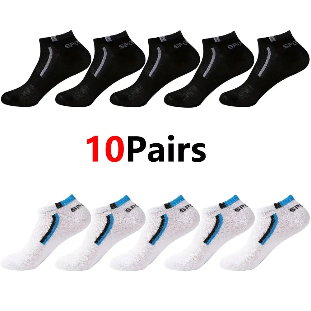 Mens Anti Slip Ankle Boat Socks Five Pairs For Business And Sports Breathable Sweat Resistant Odor Resistant Comfortable