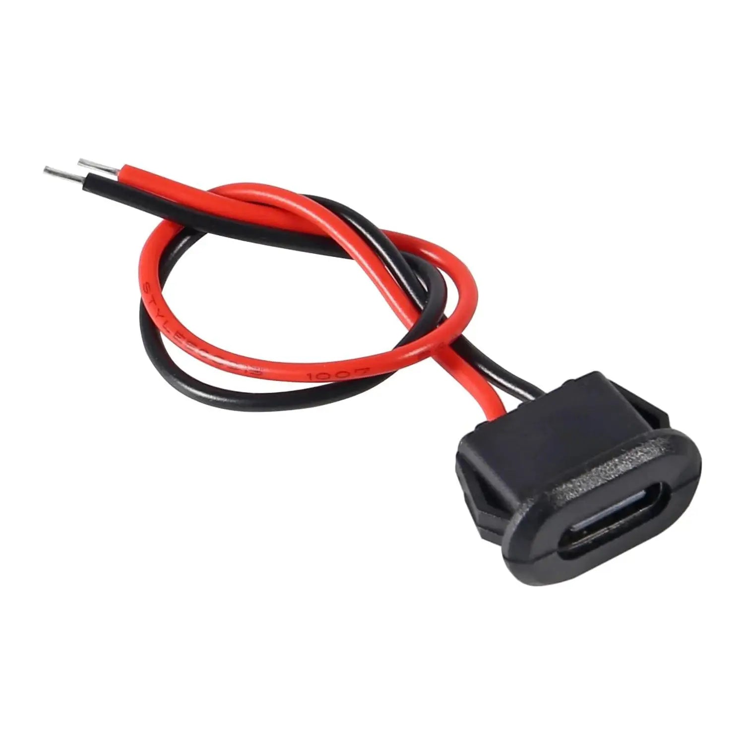 Type C Female Chassis Connector USB C Direct Crimp Jack Gold Plated Contacts Silica Gel Ring 5Pcs 10Pcs Power Cable