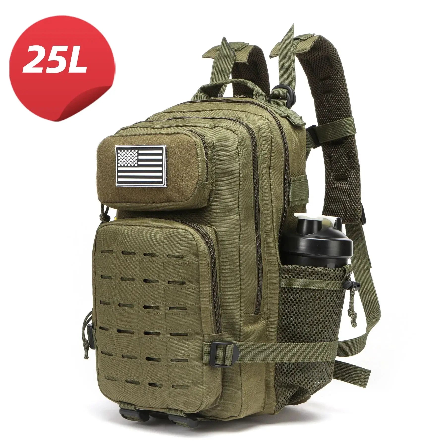 OutdoorPro 25L to 50L Tactical MOLLE Backpack for Hunting and Hiking Waterproof Oxford Fabric