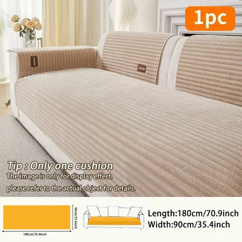Simples Market 1pc beige minimalist sofa cushion with anti-slip, dustproof fabric (180x90 cm)