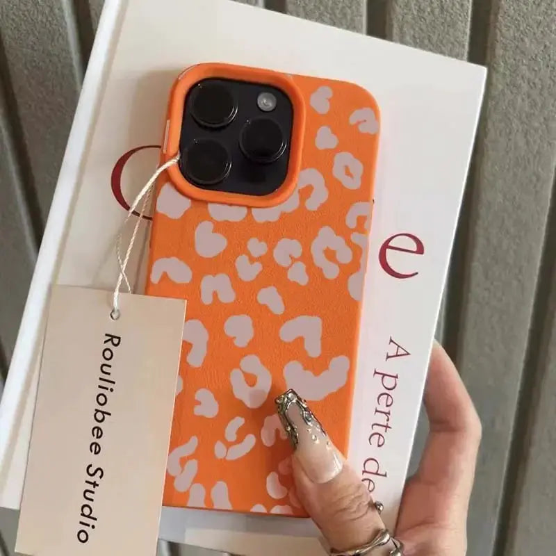 AuroraGuard Leopard Print Lichee Textured TPU Case For iPhone 11 To 16 Pro Max XR XS Lightweight Minimalist Protection