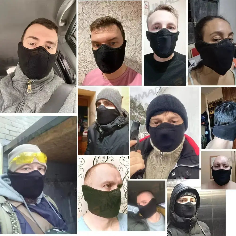 Thermal Neck Warmer Face Mask Scarf For Cold Weather Unisex Fleece Windproof Breathable Skiing Cycling Snowboarding