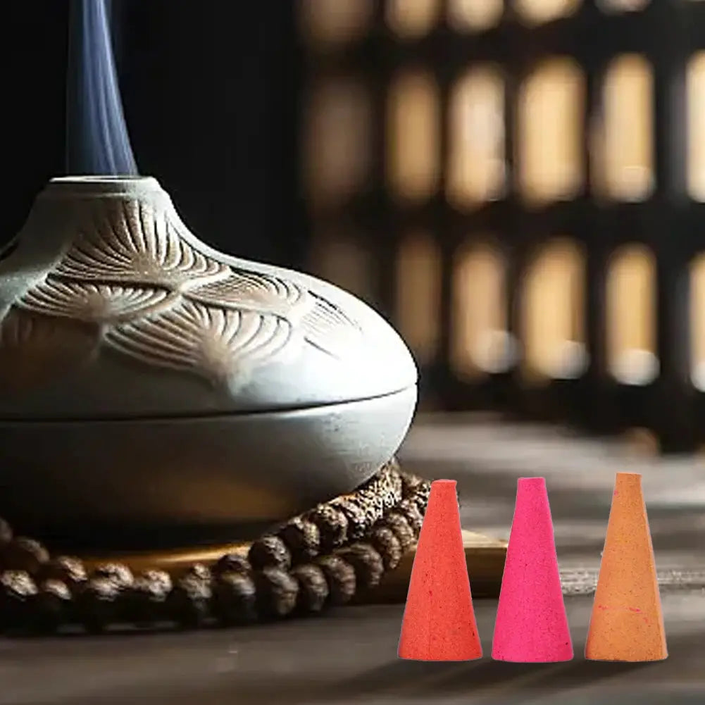 Mixed Natural Reflux Tower Incense Cones for Odor Removal and Anxiety Relief Aromatherapy Meditation