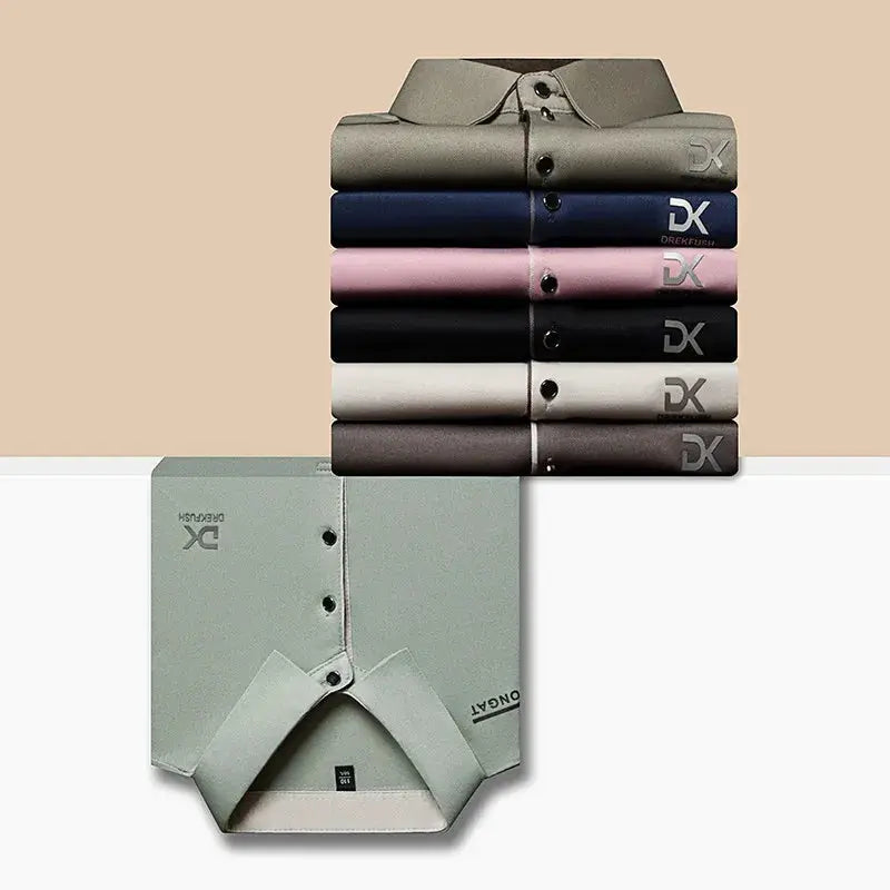 Men's polo shirt set, solid colors with badge, 7-color assortment from Simples Market