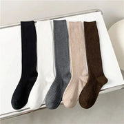 LuxeWeave Women's Knee High Stockings Cotton Blend Comfort For Casual Preppy Style And Everyday Wear
