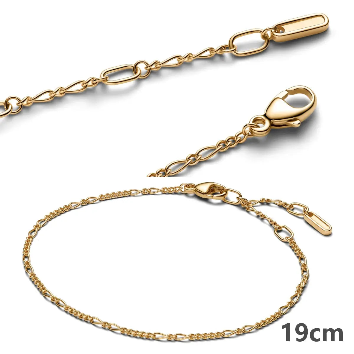 Bracelet, gold-tone chain with lobster clasp, 19cm length, Simples Market fine jewelry