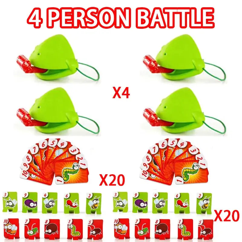Frog Lizard Mask Wagging Tongue Card Licking Board Game For Parties Family Fun Antistress Desktop Puzzle Toy