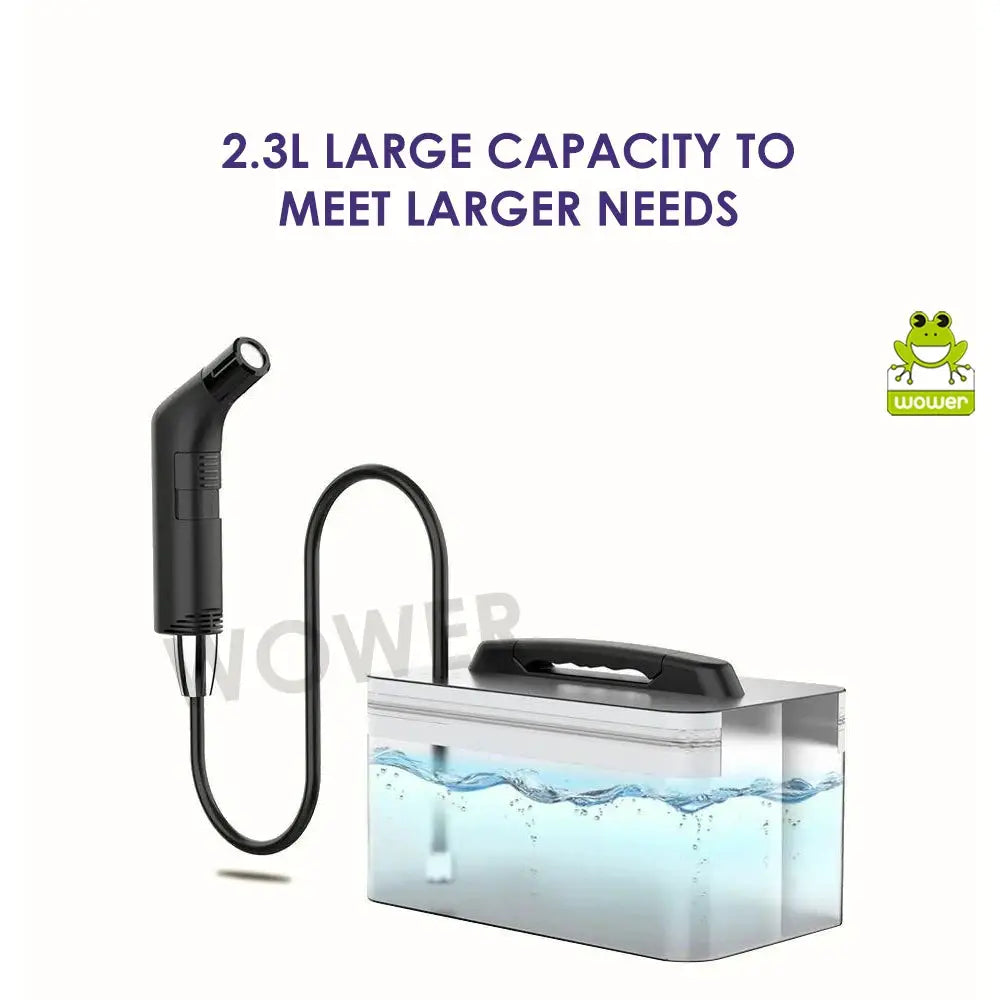Wower portable electric bidet with 2.3L reservoir and black handheld spray nozzle, Simples Market.
