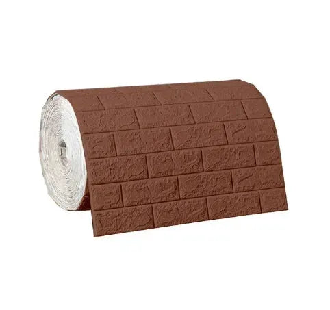 Retro Brick Wall Decor Self Adhesive 3D Brick Pattern Wall Sticker Roll PE Foam Wallpaper For Quick Room Update