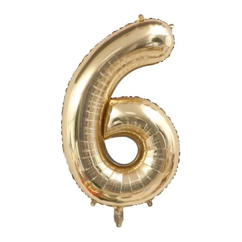 40 Inch White Gold And Light Gold Digital Foil Balloon For Girls Birthday Party Helium Ready Big Number 0 9
