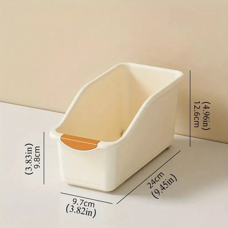 HomeHaven Curved Plastic Storage Bins Set For Cleaning Supplies And Multipurpose Organization Space Saving