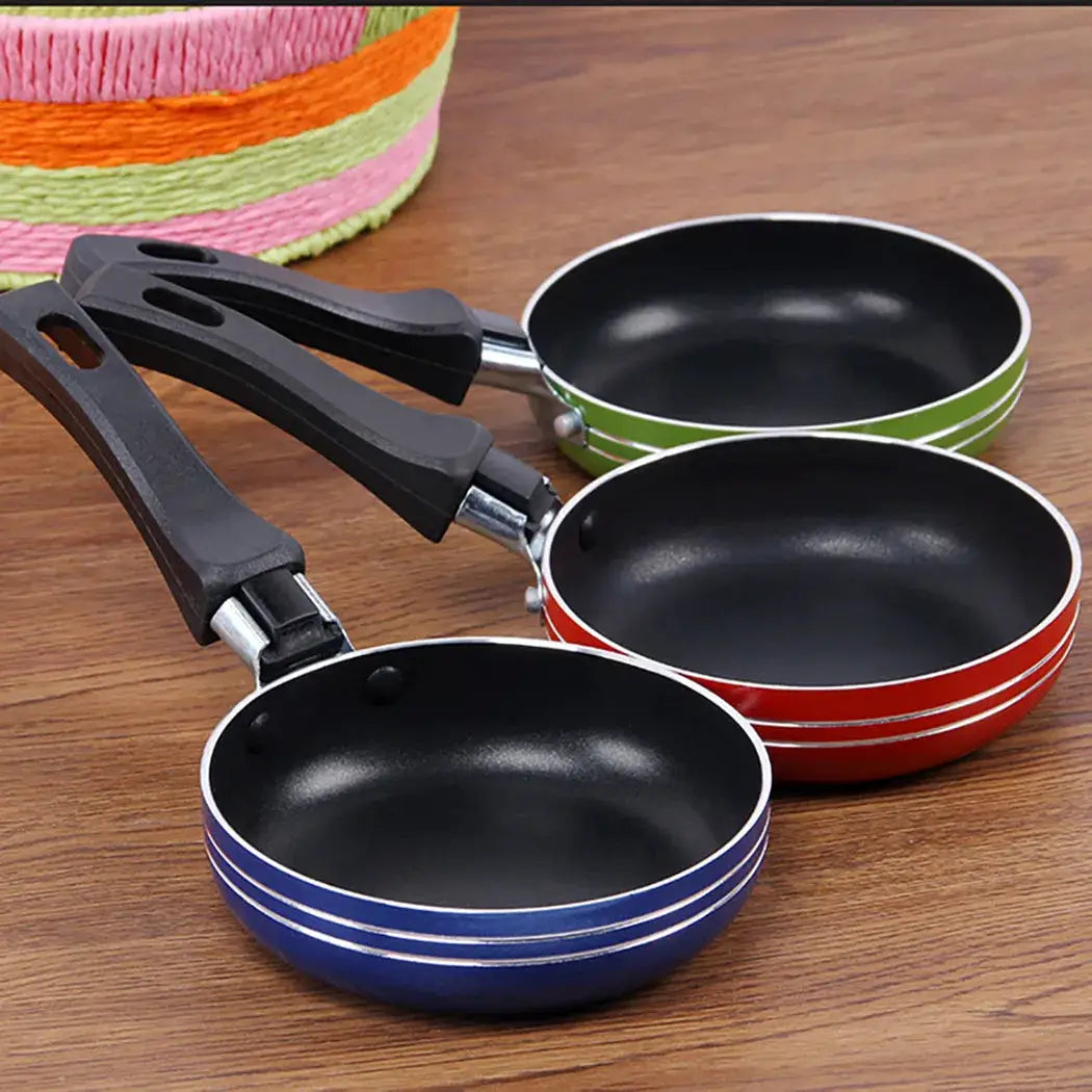 PrimeChef Mini Frying Pan Set 12cm 14cm 16cm 18cm Nonstick Stainless Steel Skillet For Single Serving Cooking