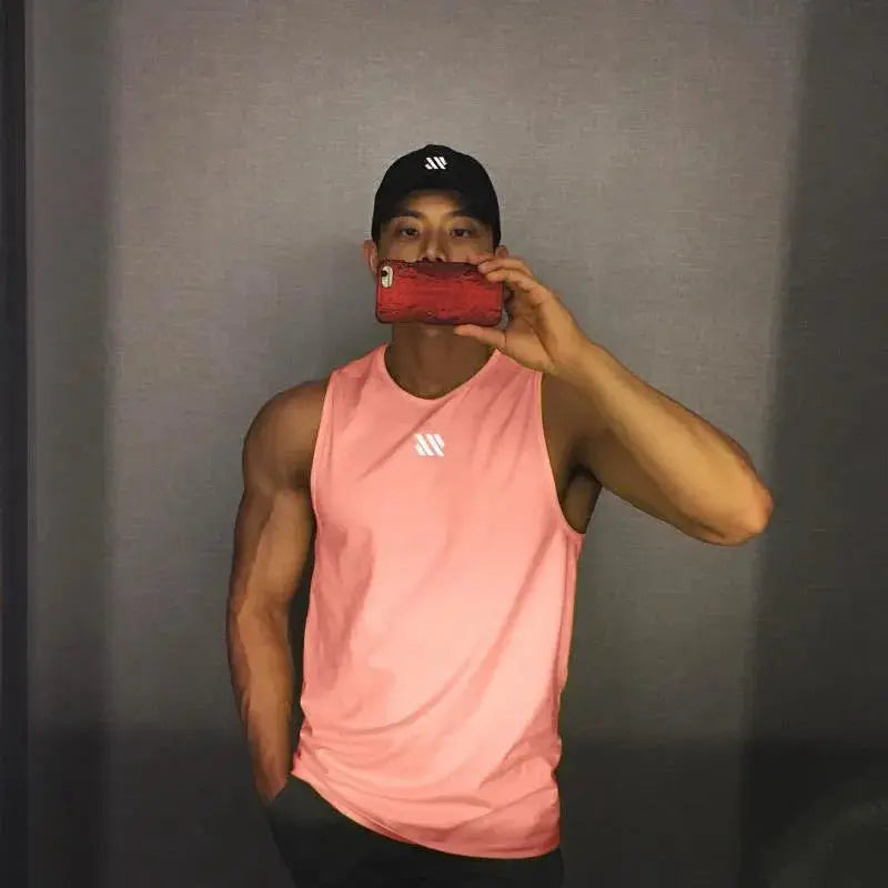 GITF Mens Tank Tops Bodybuilding Stringer Singlet For Gym Workout Fitness Sleeveless Vest Summer