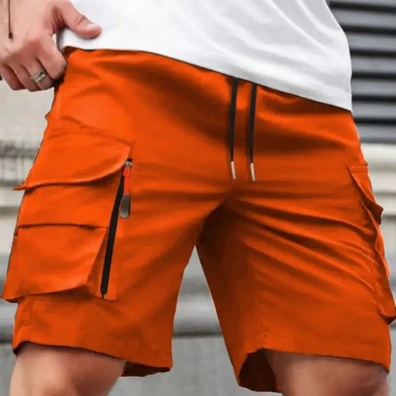 UETEEY Summer Casual Cargo Shorts Men Outdoor Travel Sports Large Pockets Durable Comfortable Beach Workout Shorts for Outings