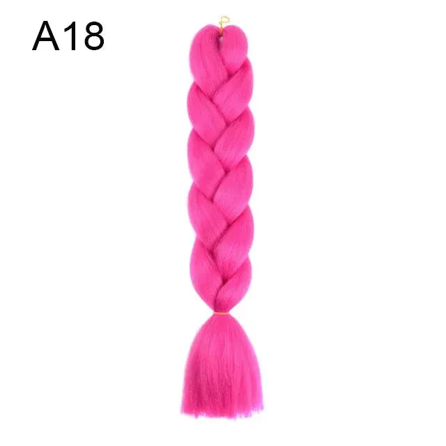 Simples Market 24-Inch synthetic Yaki braids hair extension, pink jumbo braid