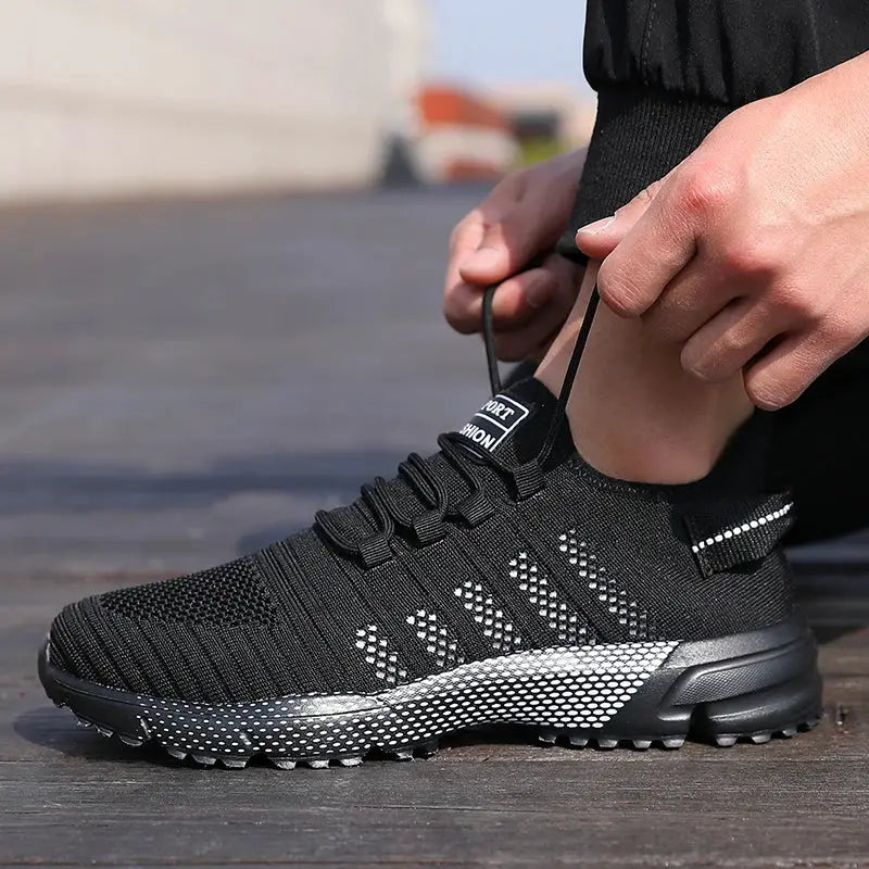 Men's Mesh Casual Sneakers Lightweight Breathable Slip On Shoes With Soft Soles For Everyday Comfort And Training