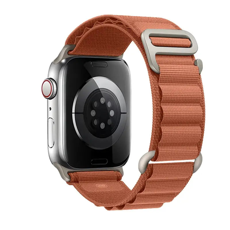 Apple Watch nylon Alpine bracelet strap in orange for 40–49mm models