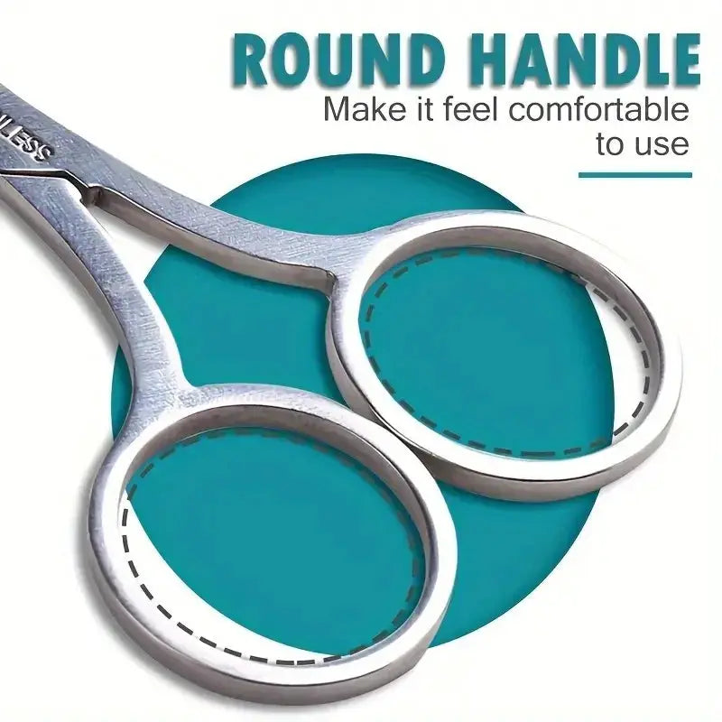 GlamPro Multi Function Nail Art Scissors For Brows Lashes And Nails Precision Stainless Steel Grooming Shears