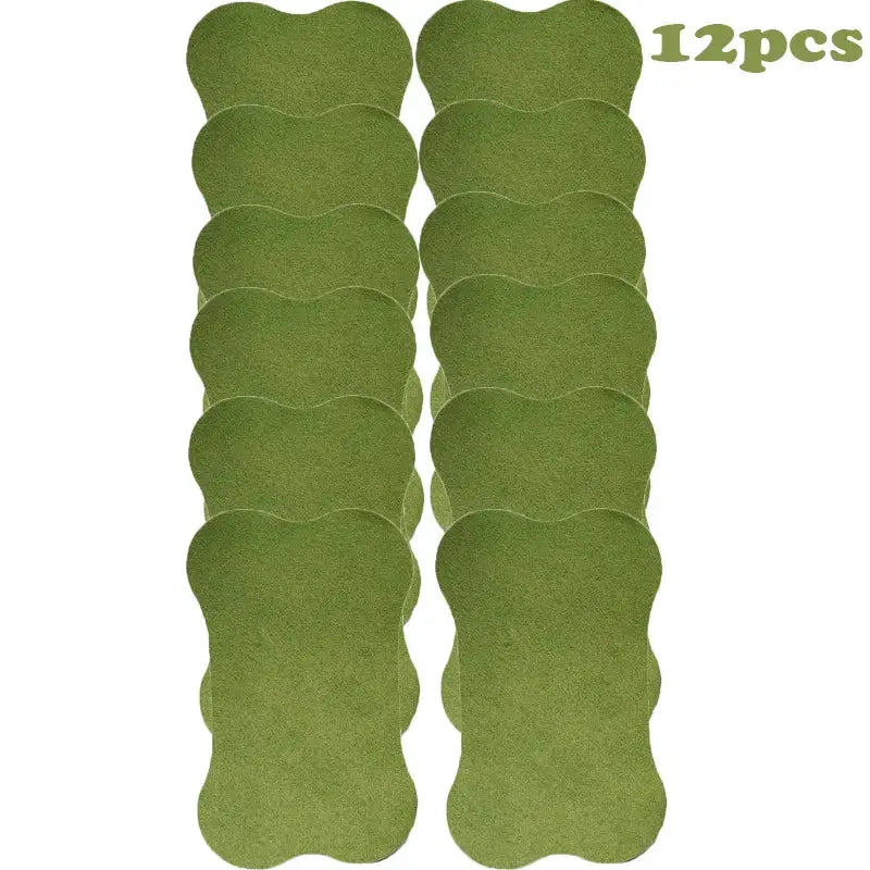 Lumbar spine self-heating patches, 12 pcs, green, waist-warming by Simples Market