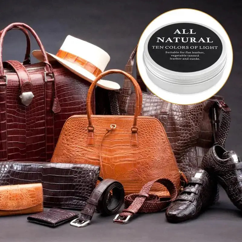 Simples Market leather care cream – All Natural, 30G/50G/100G for shoes, bags and car interiors.
