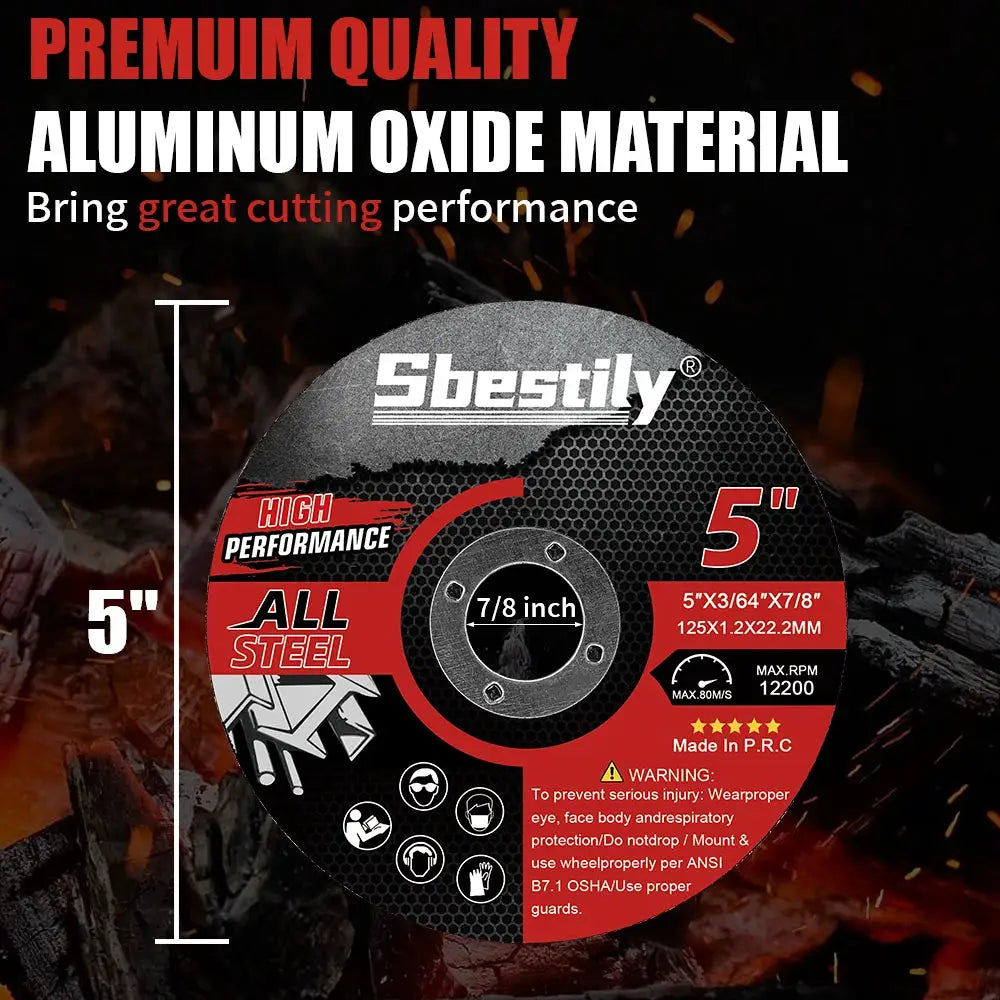 5 Piece 125mm Cutting Discs Set For Angle Grinder Circular Resin Saw Blades For Metal Iron Wood Fiber