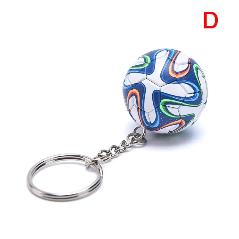 PU Leather 3D Soccer Football Keychain For Men Women Bag Pendant Gift