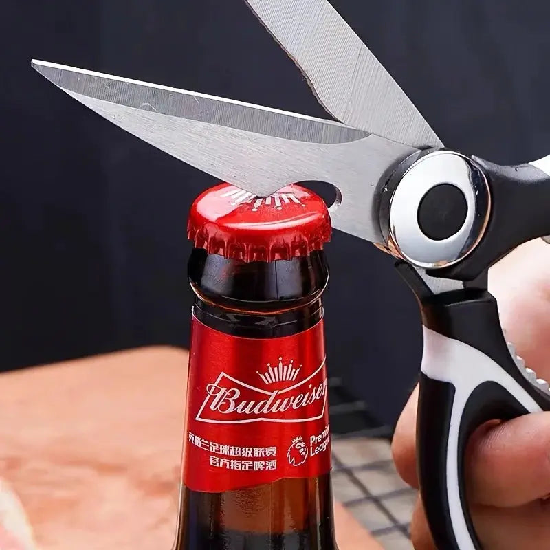 Multifunctional Kitchen Scissors Stainless Steel Shears For Fish Meat Herbs Durable Household Use