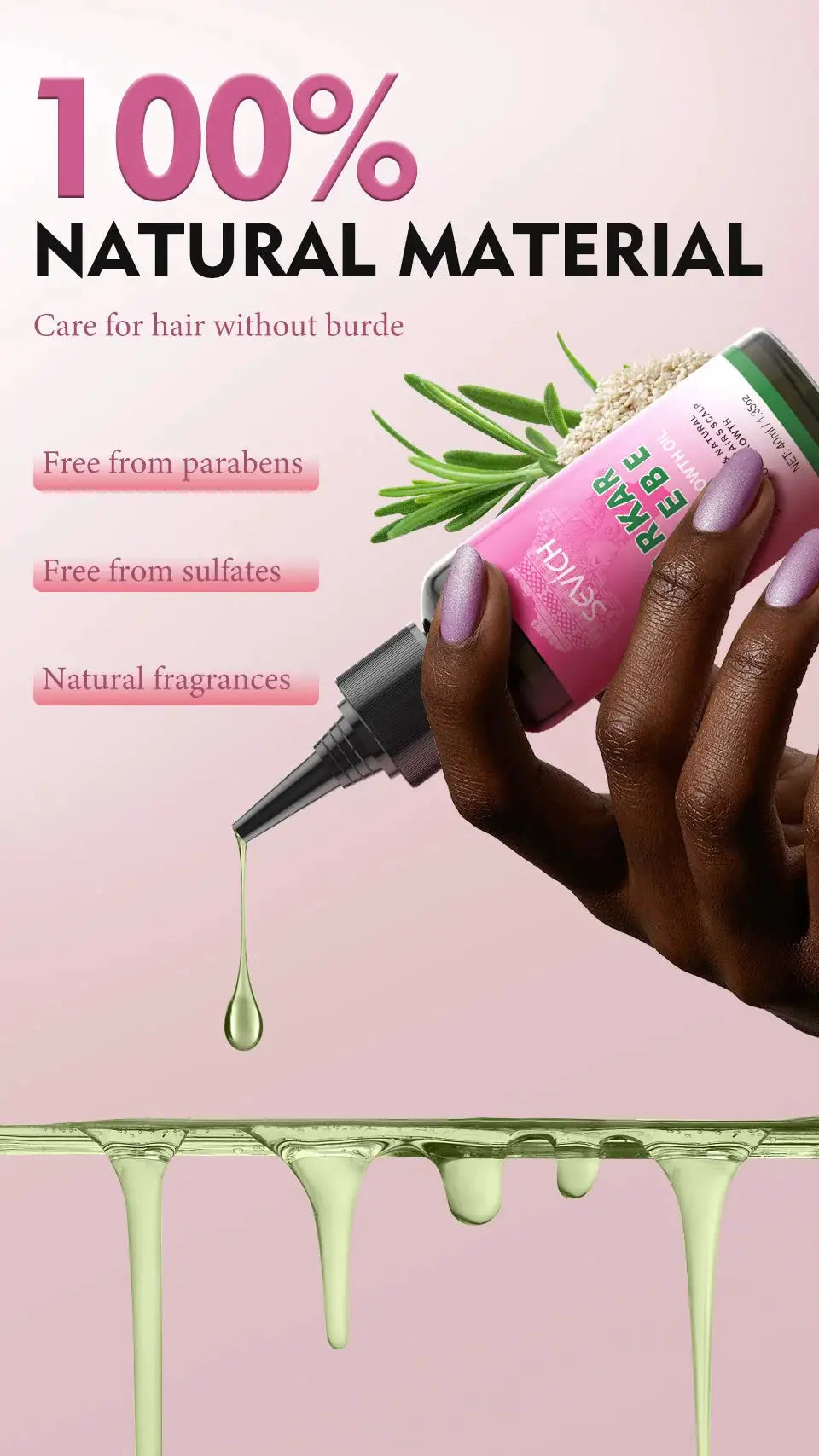 100% Pure Natural Karkar Chebe Oil Batana Butter Hair Growth Oil Rosemary Repair Damaged Hair Treatment Oil Anti-Hair Loss Care