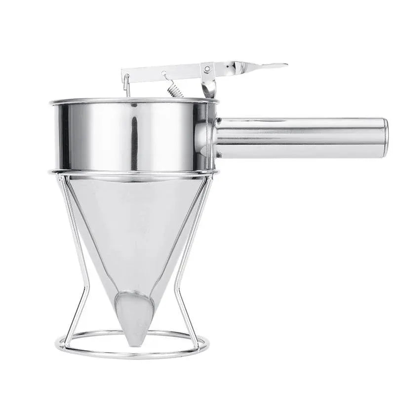 600 And 1200ML Stainless Steel Batter Dispenser Funnel With Holder For Cupcakes And Pancakes