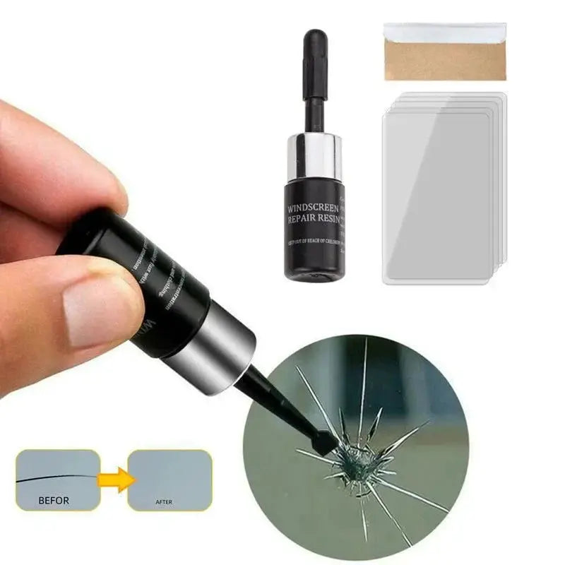 Car Glass Repair Kit For Windshields Cracks And Scratches Removal For Cars Trucks And Motorcycles Windshield Repair Set