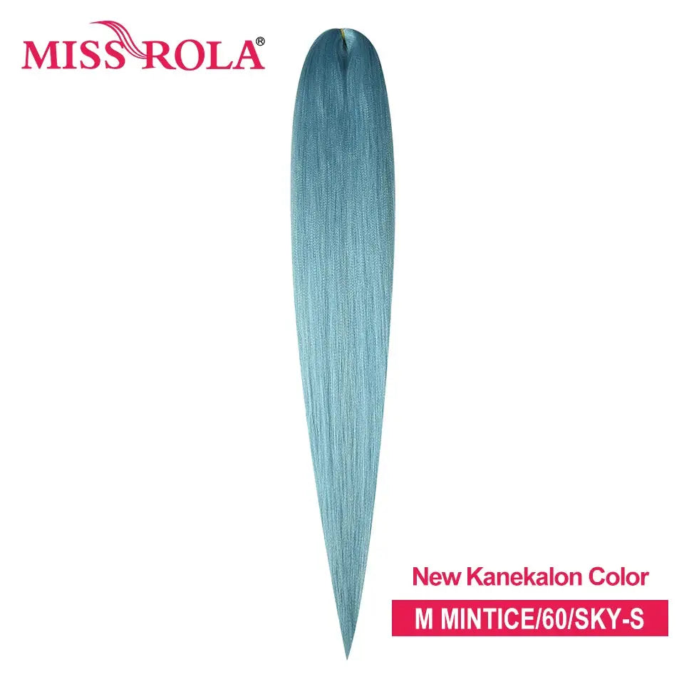 Miss Rola synthetic jumbo braiding hair in mint ice/sky blue Kanekalon color