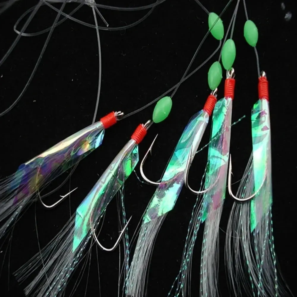5 Piece Silverskin Lures Set Multi Color Imitation Fish Shrimp Bait With Crystal Barbed Hook For Freshwater Saltwater