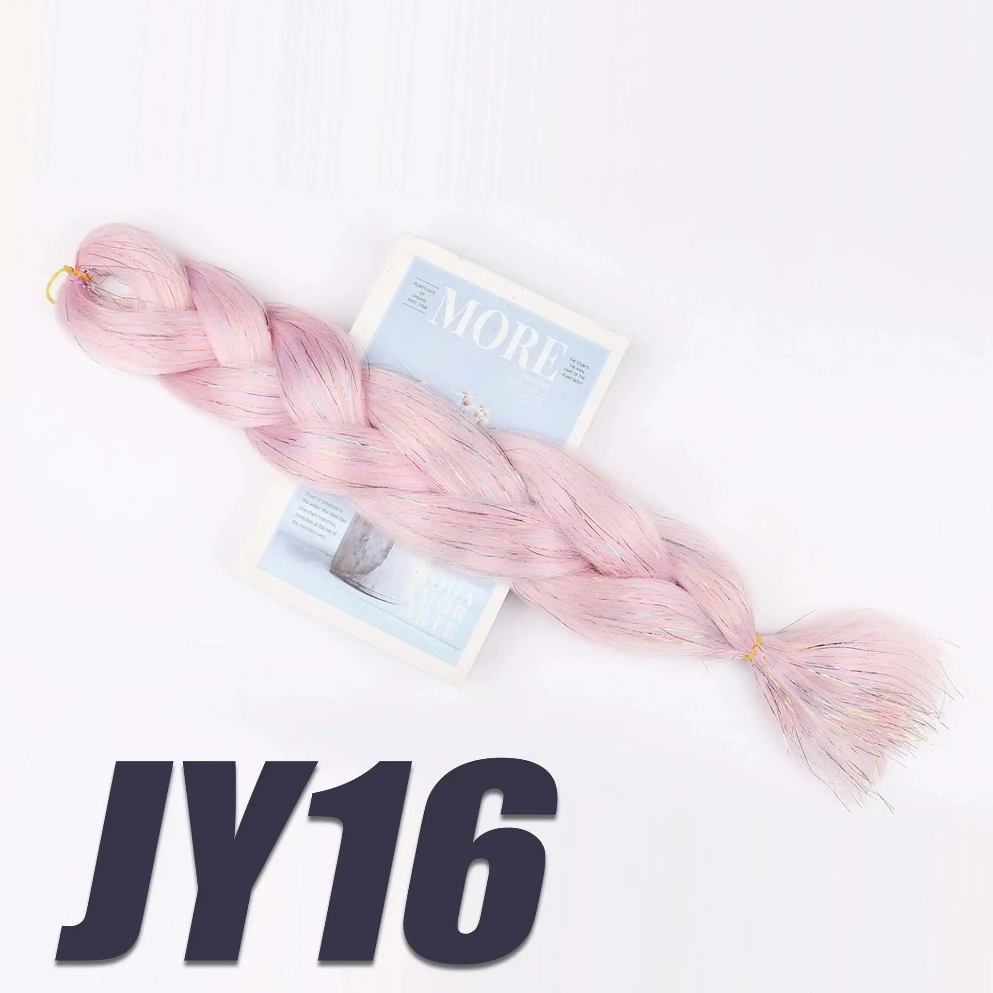 Synthetic Kanekalon crochet hair extensions in pink, pre-stretched jumbo curly braids