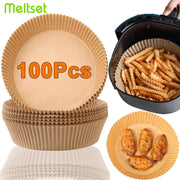 50 100 Pcs Air Fryer Disposable Paper Nonstick Round Baking Papers Air Fryer Paper Liners Kitchen Accessories