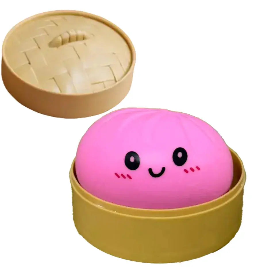 Dumpling Squishies Cute Colorful Bun Toy Slow Rising Stress Relief Fidget for Kids and Adults Anti Anxiety Gift