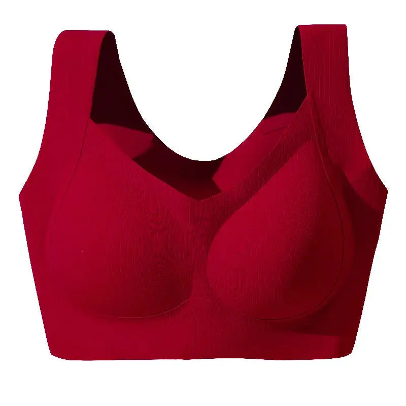 Simples Market red seamless sports bra with wide straps