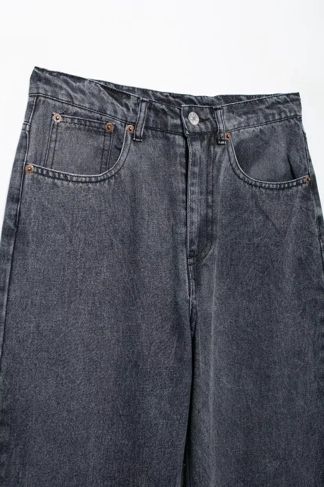 HH 2024 Womens Distressed Patchwork Denim Jeans High Waist Ripped
