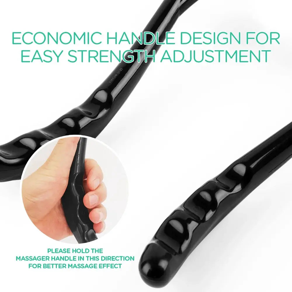 Neck massager Shiatsu dual trigger point with ergonomic black handles, lightweight and portable by Simples Market