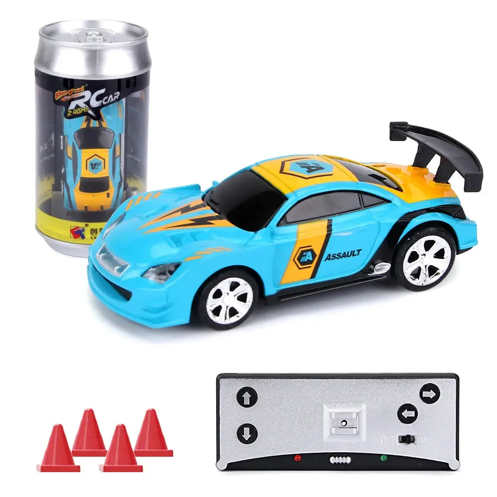1 58 Scale Remote Control Car Mini RC Battery Operated Drift Buggy Bluetooth Radio Controlled Toy For Kids PVC Can Pack