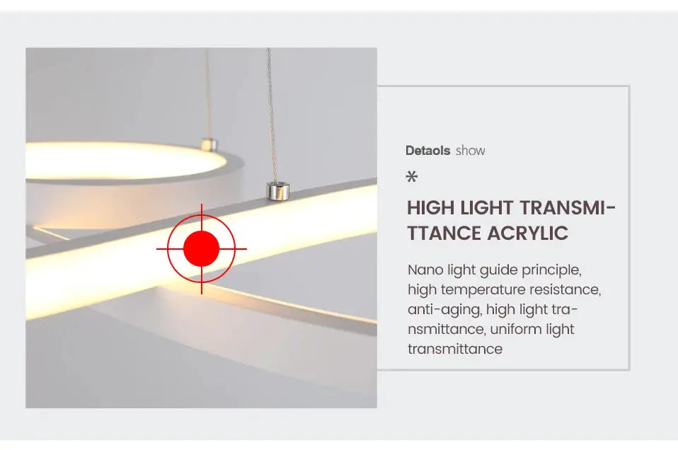 Simples Market modern kitchen island pendant lights with LED acrylic cord pendants and remote dimming